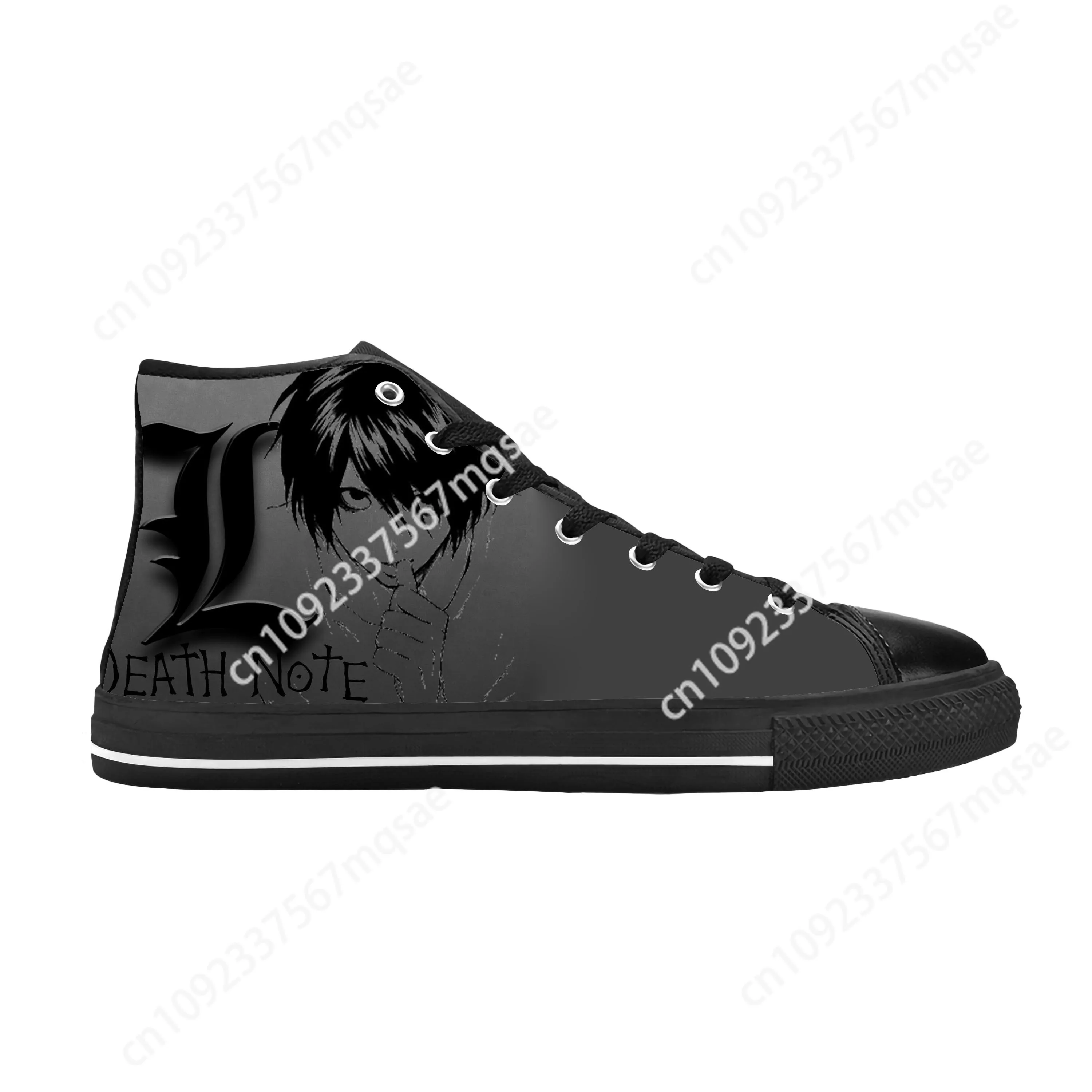 

Japanese Anime Cartoon Manga Death Note L Lawliet Casual Cloth Shoes High Top Comfortable Breathable 3D Print Men Women Sneakers