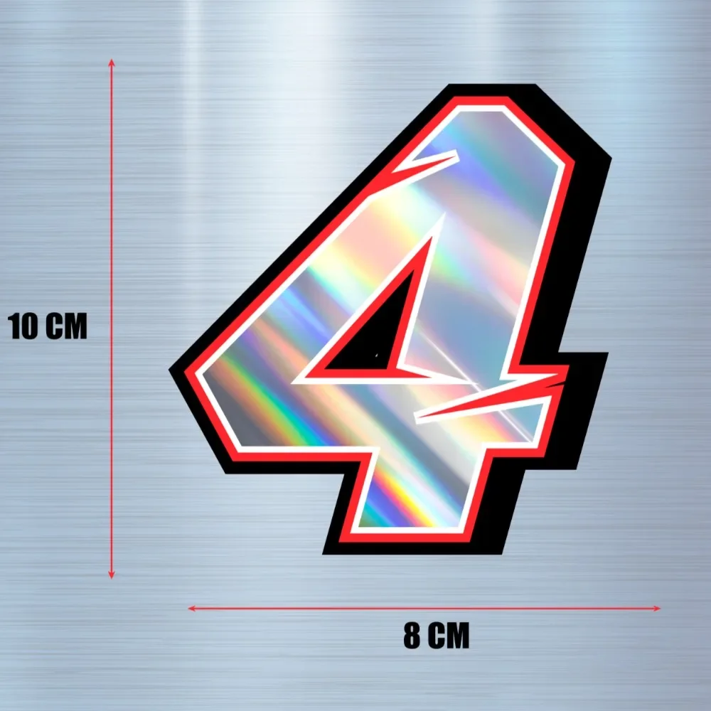 1pc 0123456789 Reflective Laser Number Stickers for Motorbike Fuel Tank Front Fairing Helmet Decors 0to9 Waterproof Vinyl Decals