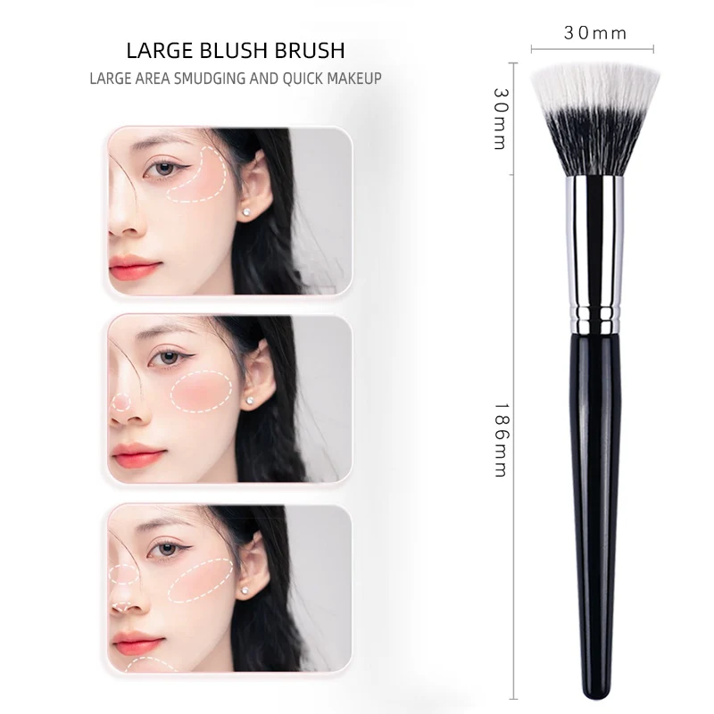 MyDestiny Goat Hair Multifunction Blush Stippling Highlight Makeup Brush Magic Large /Small Stippling Brush Beauty Makeup Tool