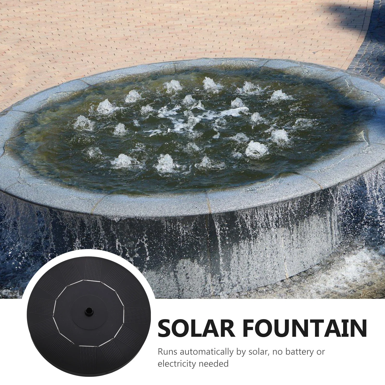 

Garden Fountain Solar Powered Floating Water Pump For Bird Bath Fish Tank Small Pond Outdoor Decoration Automatic Aeration Solar