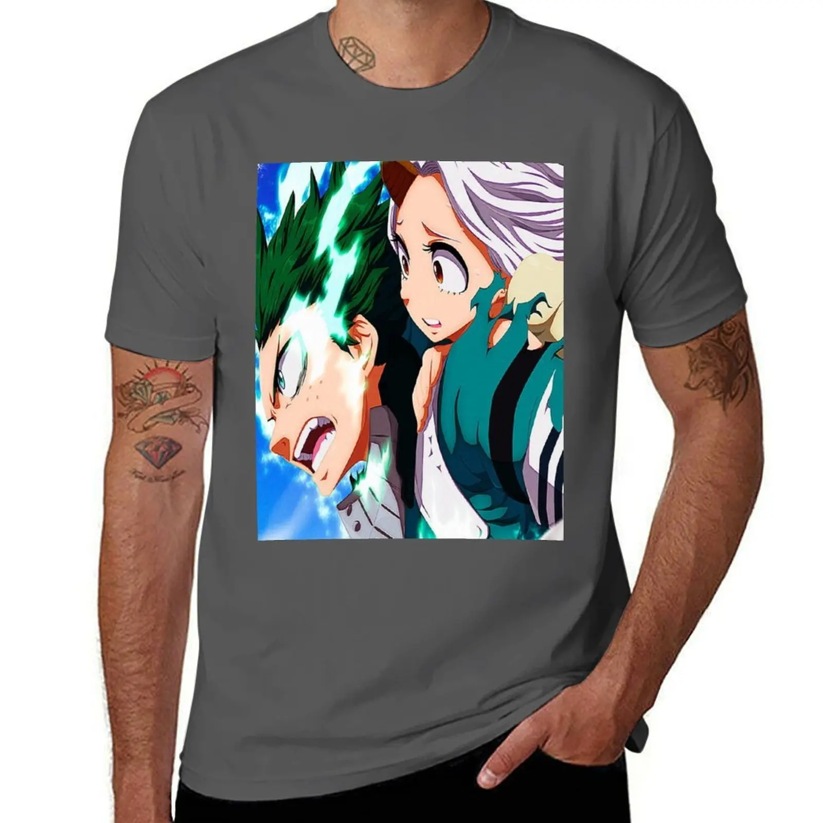 

Deku and Eri T-Shirt Big Size Crew Neck T-Shirt