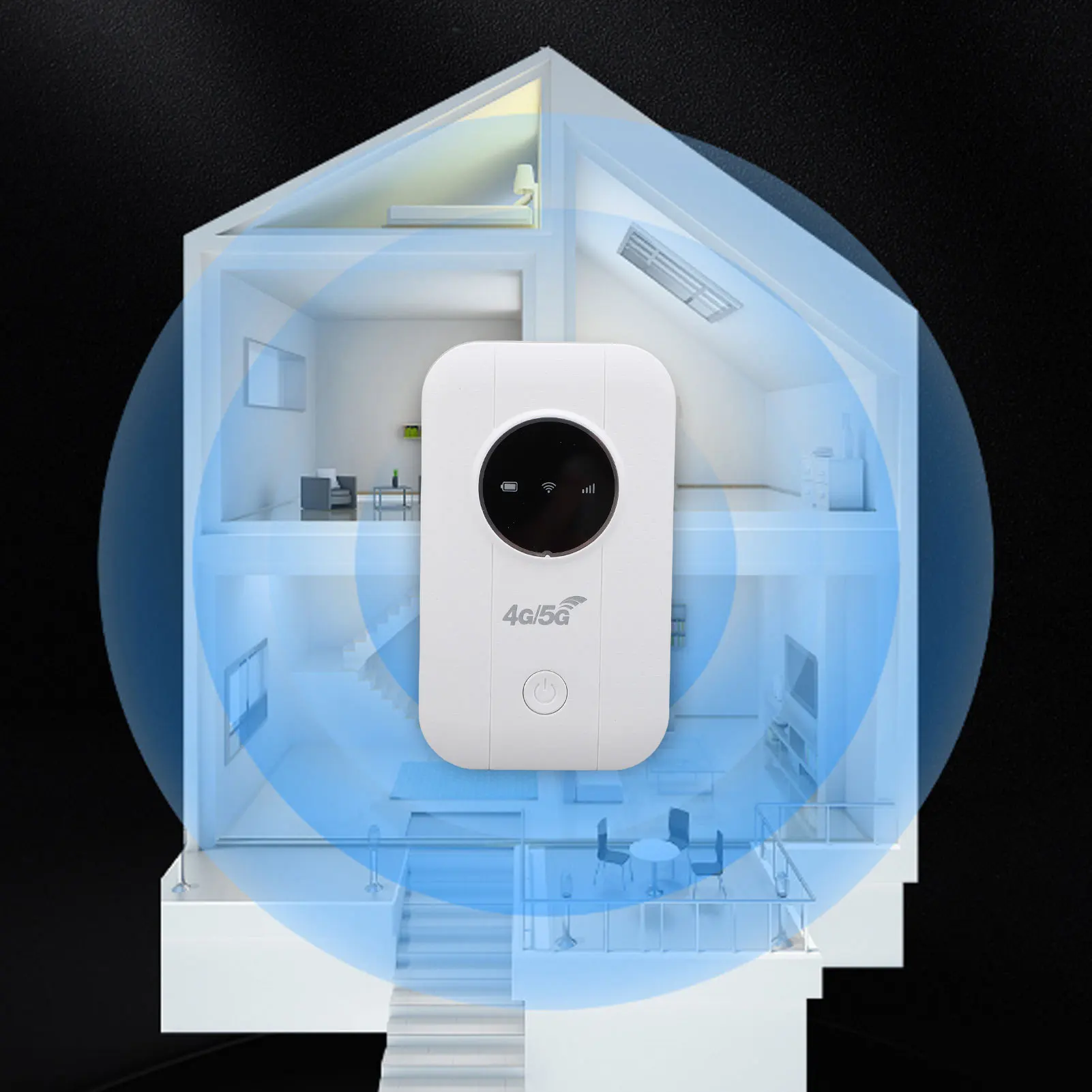 Enrutador Wi-Fi portátil 4G/5G con ranura para tarjeta SIM 300Mbps Plug-and-Play compatible con 10 dispositivos de punto de acceso dispositivo de punto de acceso Wi-Fi de viaje