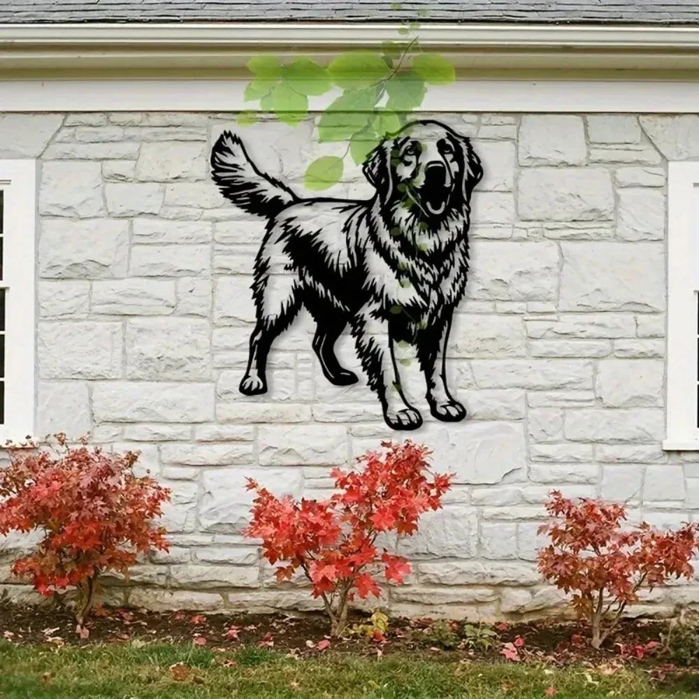 Vintage Eisen-Wandkunst mit Labrador-Motiv, Metallschild-Dekoration, Rustikales Geschenk für Hundeliebhaber