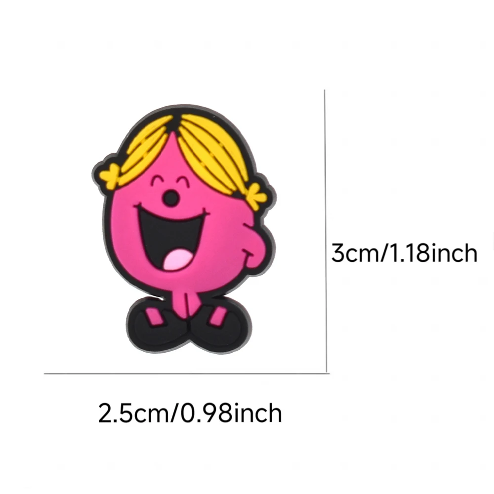 1-16Pcs Cartoon Cute Girl Series PVC Shoe Charms Accessories DIY Detachable Waterproof Creativity Party Shoes Accessories