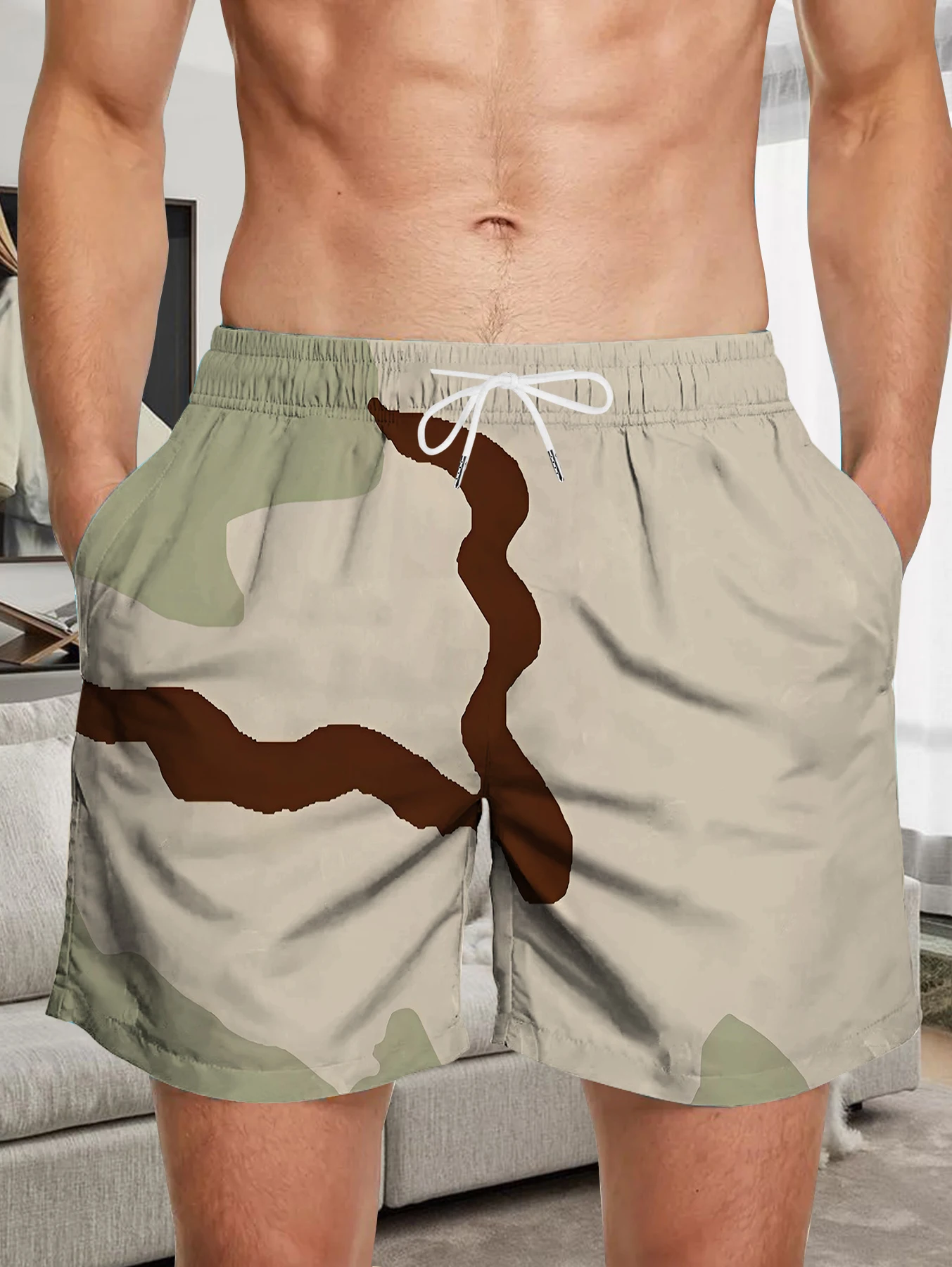 

Outdoor Quick Dry Polyester Shorts Men All Over Print Beach Board Swim Pants
