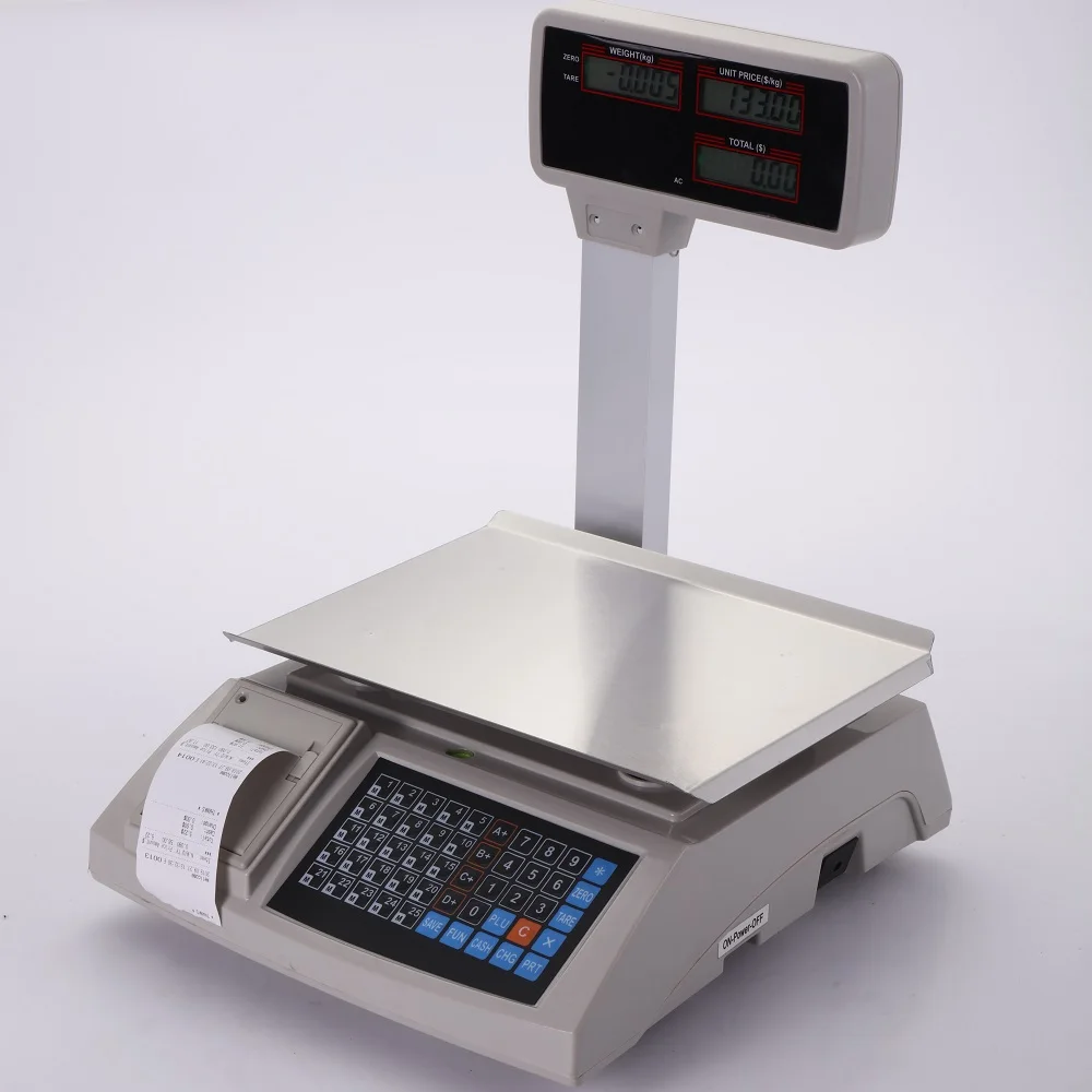 Electronics Digital LED/LCD Double Display  Receipt Print Scale ACS-P4
