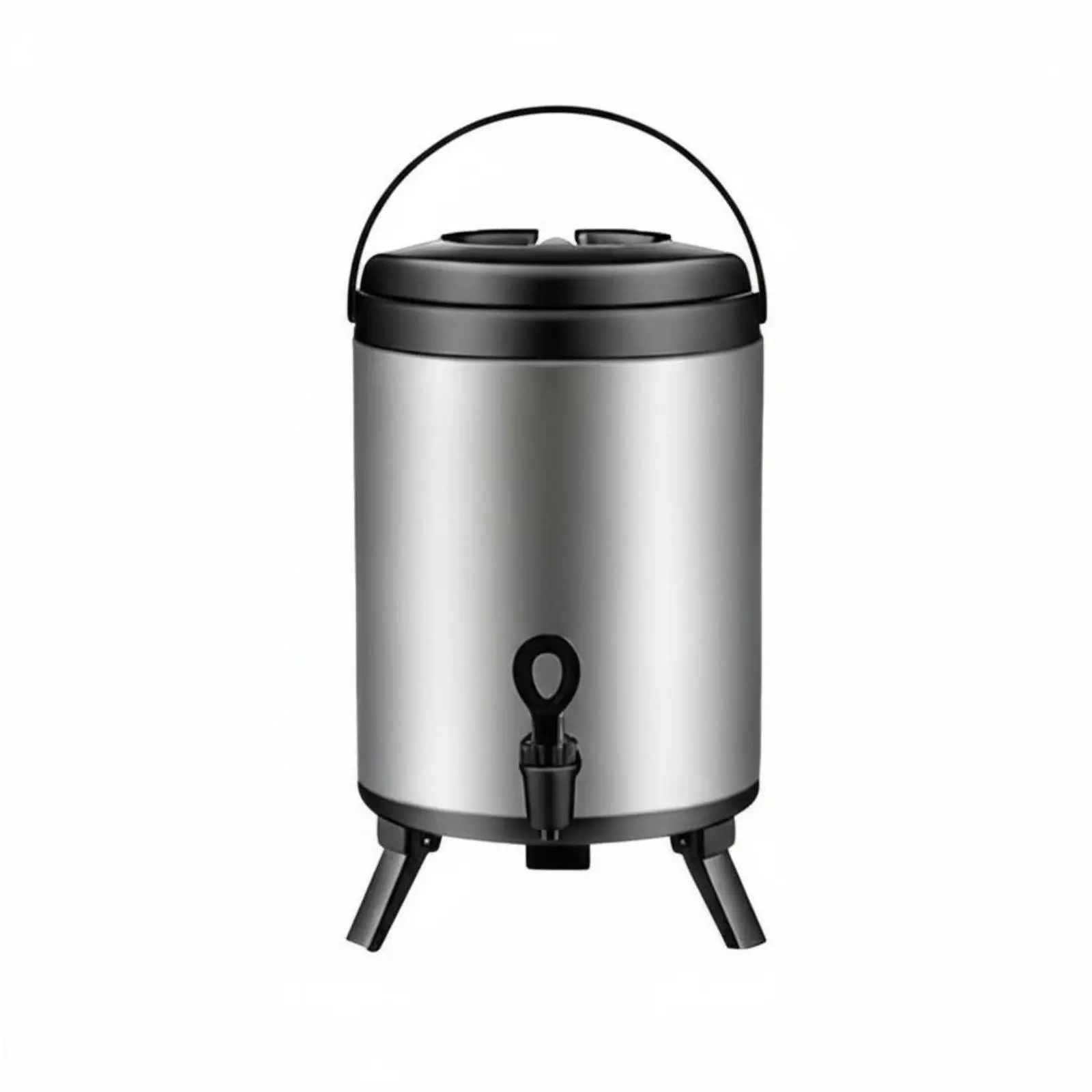 Large Stainless Steel Insulated Drink Bucket with Resin Faucet for Outdoor BBQ and Camping