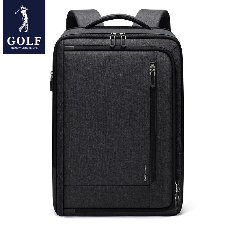 GOLF Business Men\'s Backpacks Slim Laptop Backpack 15 6 Inches Waterproof Elegant Fashion Man Back Pack For Office Black Oxford