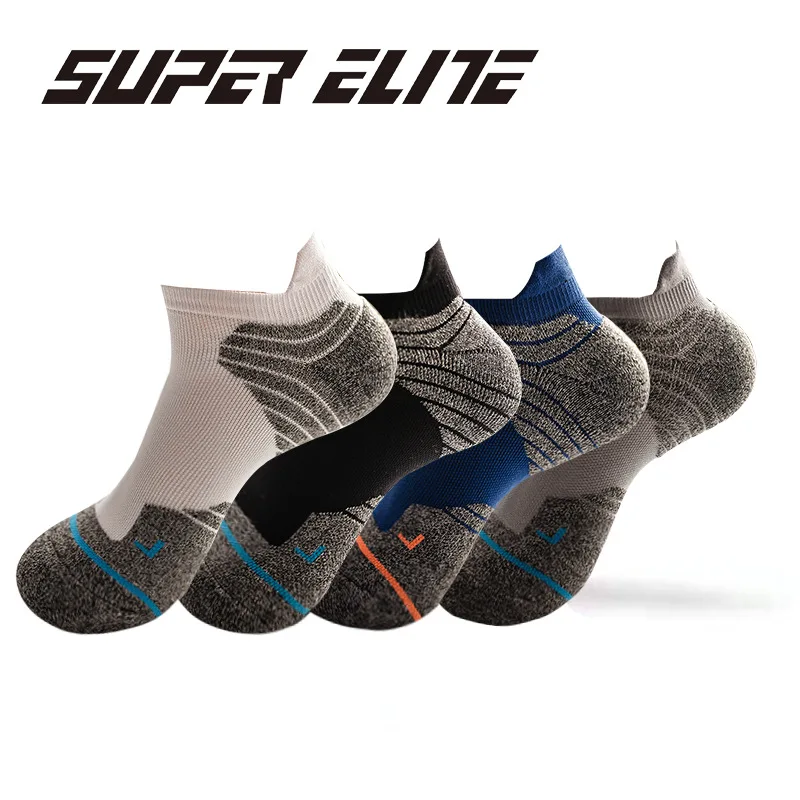 4 pairs/lot new men sport socks  Towel bottom ankle socks outdoor basketball socks low tube socks foe men boys