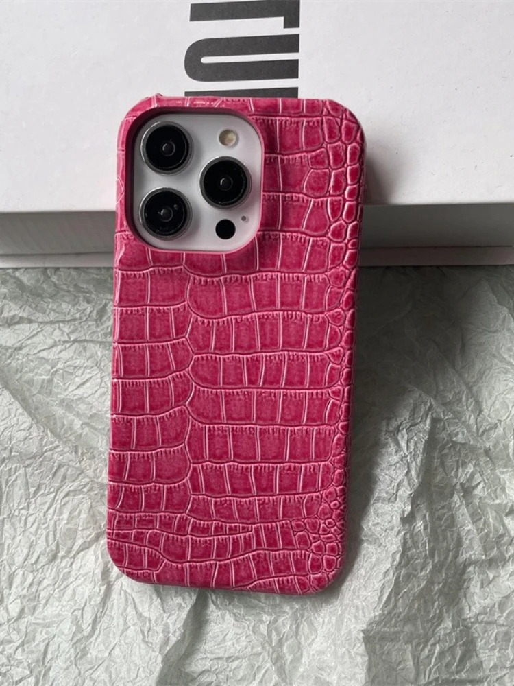 Nowość Pasuje do iPhone'a 16 pro Etui na telefon 15 pro max Wzór krokodyla 14 pro 13 Half Pack 12 11 XR Twarda osłona chroniąca przed upadkiem — zdjęcie produktu 7