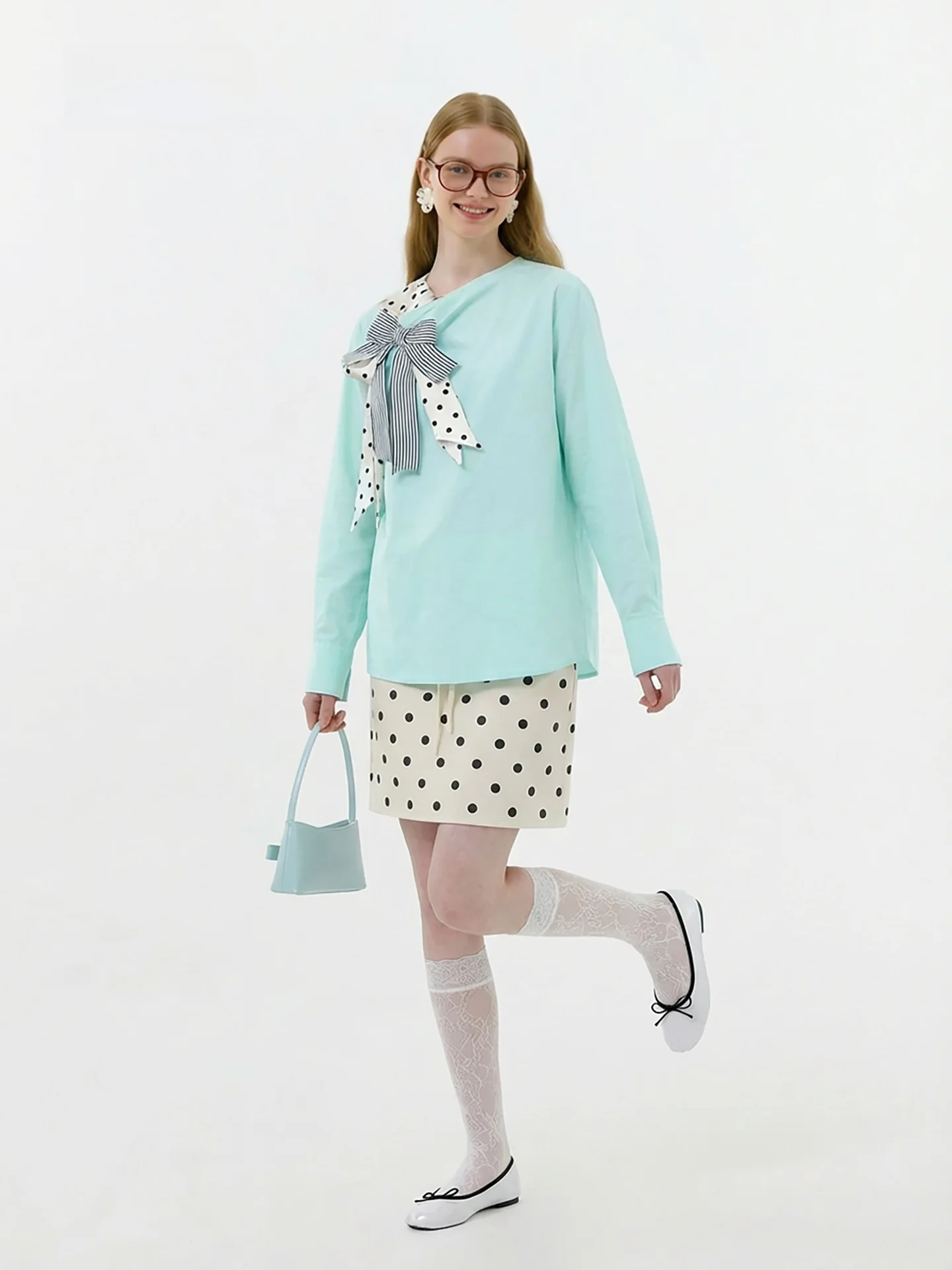 

Новая женская свободная футболка AHMI с длинным рукавом, уникальный дизайн с узлом, дышащая, комфортная, из смесового хлопка