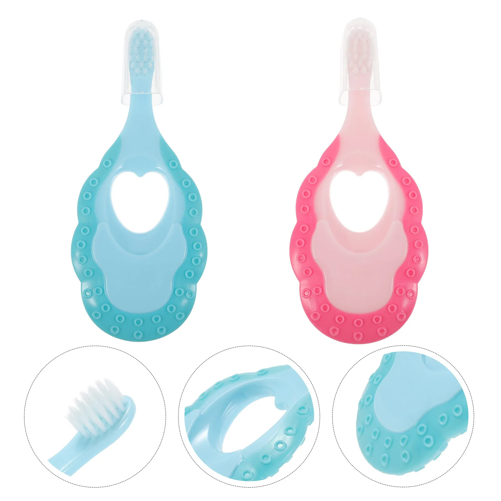 

2Pcs Kids Toothbrush Set Soft Bristles Ergonomic Handle for Toddlers Children Daily Use Travel Friendly Comfortable Manual