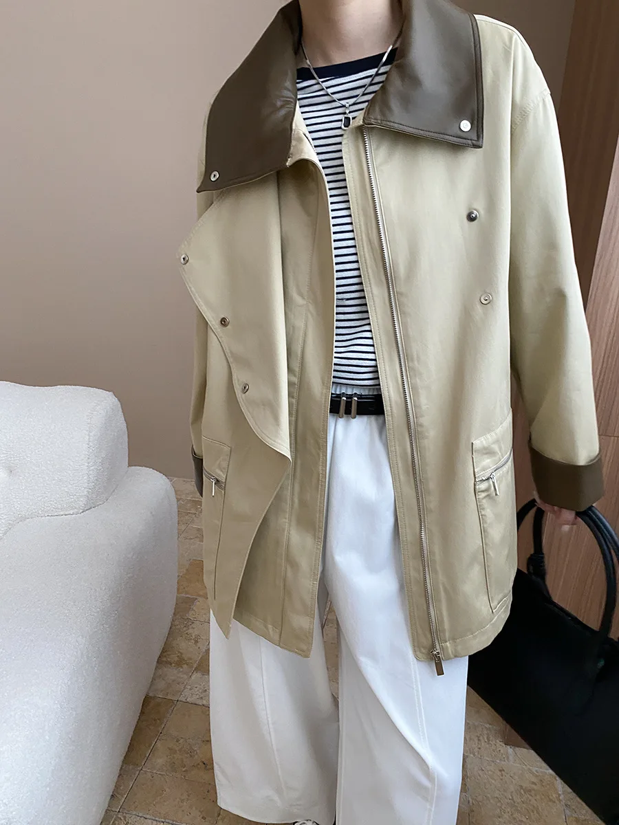 2026 New Spring Women's Short Classic Double-Breasted Trench Coat, Timeless Premium Jacket for Women