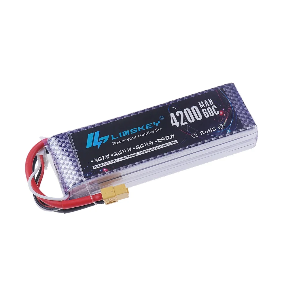 2S 3S 4S 6S Lipo Battery 4200MAH 60C 7.4V 11.1V 14.8V 22.2V Battery For RC Car Drone Quadcopter Boat RC Toys