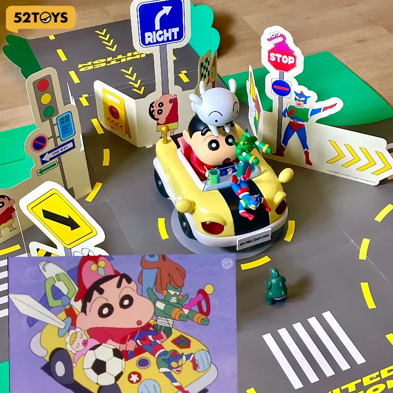 52 jouets Crayon Shin Chan édition limitée boîte aveugle série de voitures dynamiques jouets de voiture de jeu à la mode pour les garçons Collection de cadeaux de vacances Cool