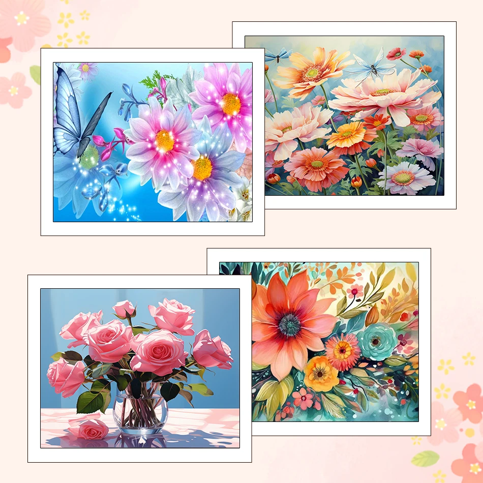 

RUOPOTY Paintings For Painting By Numbers Flowers Decorative Color Markers Watercolor 40X50cm Crafts Acrylic Paints Home Decor