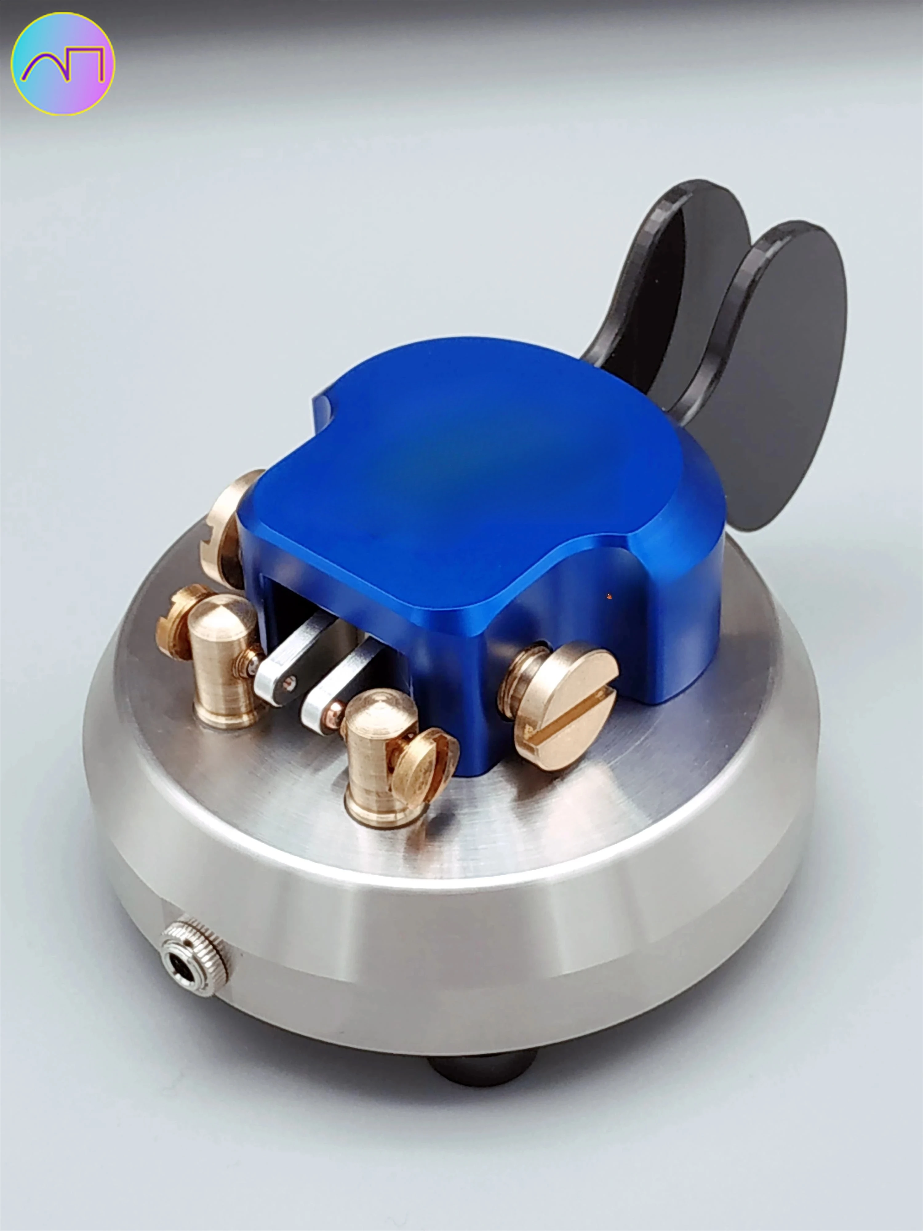 

Semi-Closed Telegraph Key Auto Dual-Paddle CW Key Stainless Steel Morse Key Ham Everyday Contact