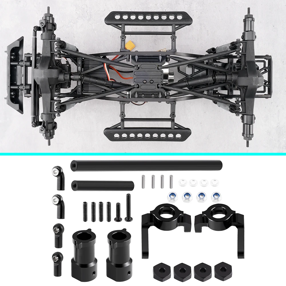 AXSPEED Snow Track Wheels Tires Conversion Kit for 1/10 RC Rock Crawler Car Axial SCX10 Upgrade Modified Parts