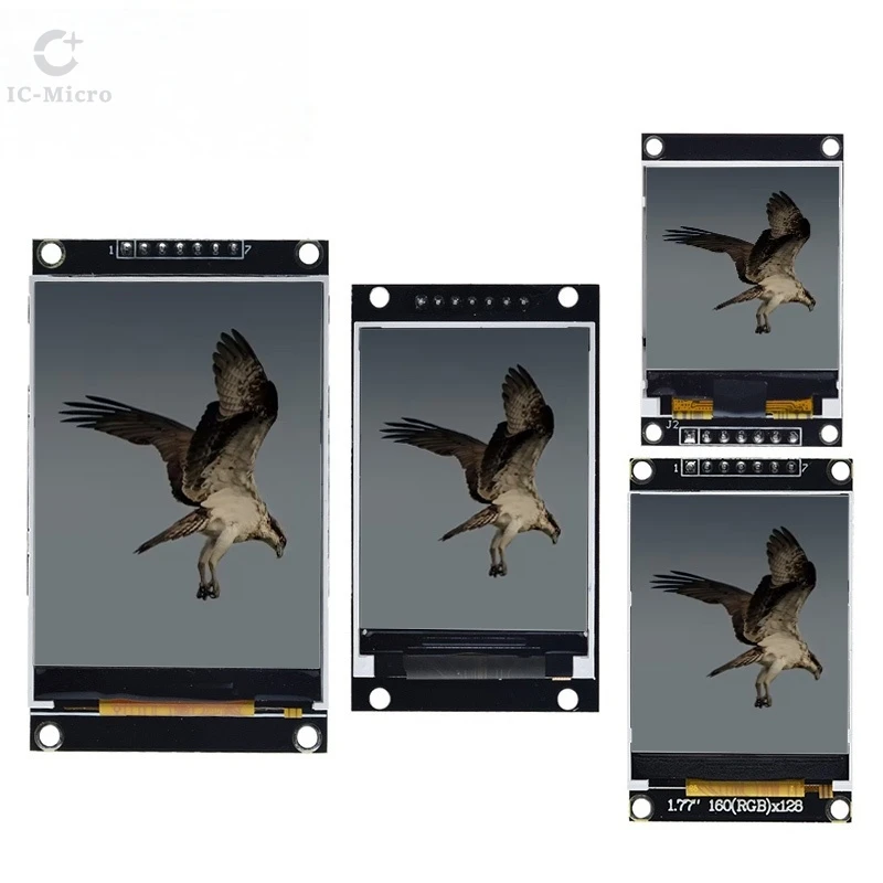 1.77/2.0/2.4/2.8 Inch TFT Color Screen LCD Display Module Drive ST7735 ST7789 Interface SPI 128*128 240*320 XCW