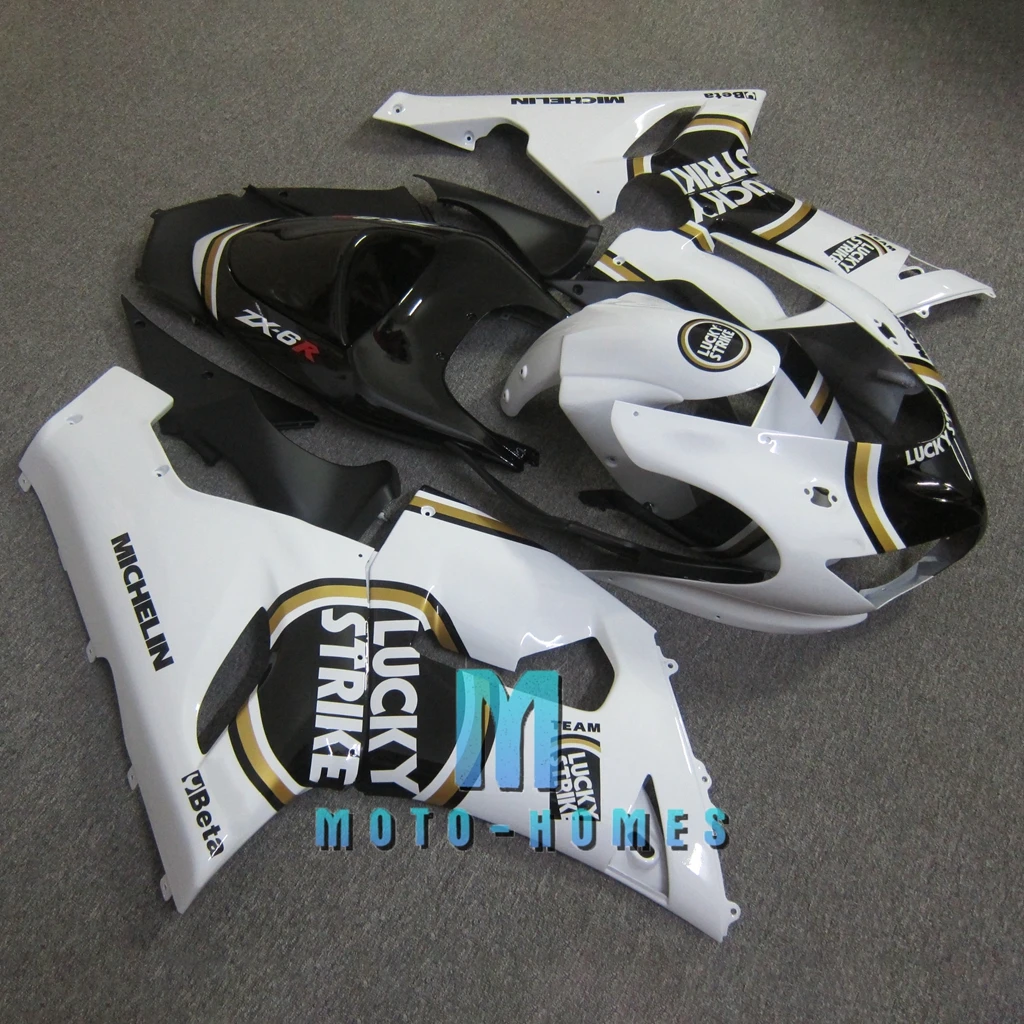 High Quality Injection Fairing for Kawasaki Ninja ZX6R 05 06 ZX-6R 2005 2006 Aftermarket Body Repair Rebuild Bike Lucky Strike