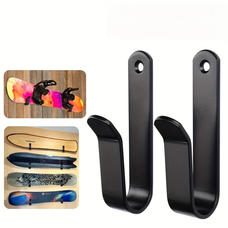 Four Season Ski Board Wall Mount Metal Holder Sturdy High Load Bearing Perforated Simple Install Space Saving Ski Storage Rack