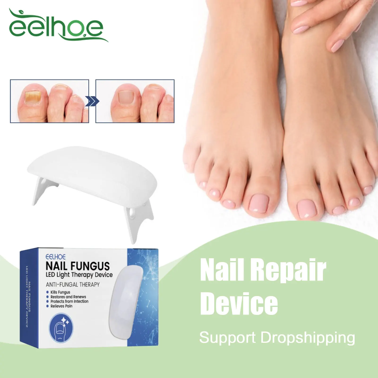 

Fungal Nail Laser Device Repair Cracked Damaged Nails Onychomycosis Relieve Pain Foot Care Ingrown Toenail Treatment LED Machine