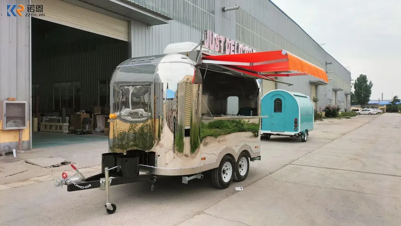 รถเทรลเลอร์ขายอาหารเคลื่อนที่ได้รถขายอาหารเคลื่อนที่ได้รถลากสำหรับขายอาหาร