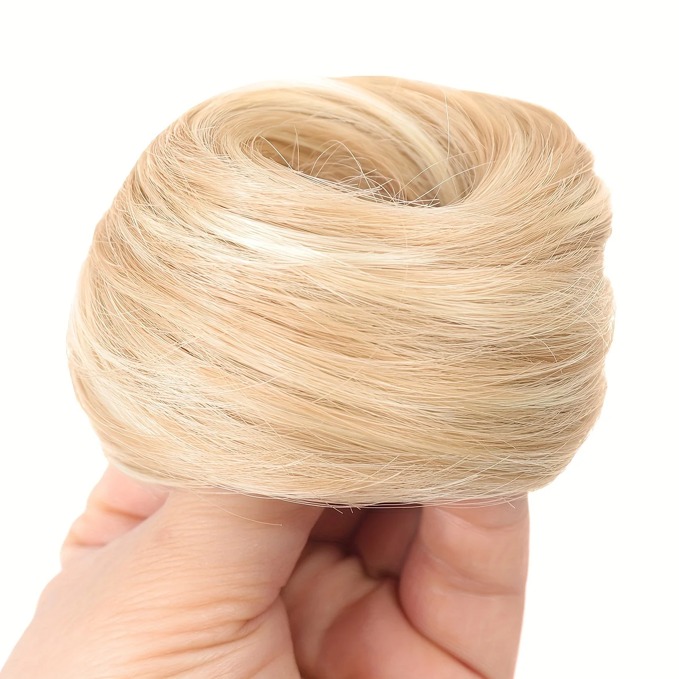 Synthetischer Chignon, elastisches Gummiband, künstlicher Haarknoten, zum Anklipsen auf der Haare, Schwanzverlängerung, Hochsteckfrisur, Haarteil, Pferdeschwanz für Frauen, Weihnachten