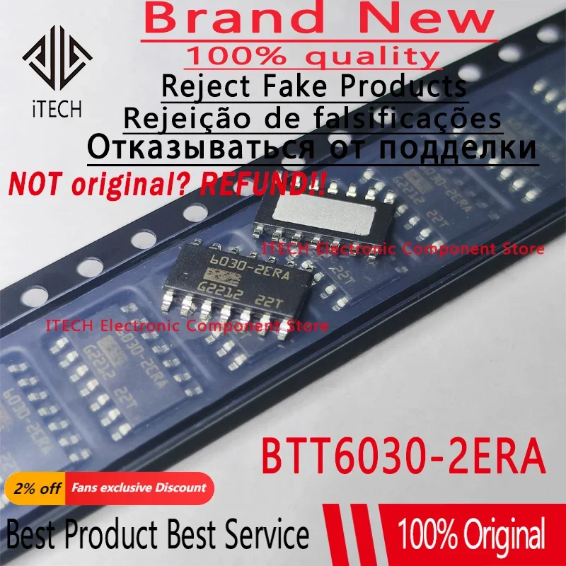 10PCS/LOT Original BTT6030-2ERA BTT6030 b030-2ERA SOP14 New and Genuine In Stock