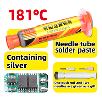 Lead-containing and 181-degree silver-bearing solder paste for syringe soldering, applied in SMT (Surface Mount Technology) chip