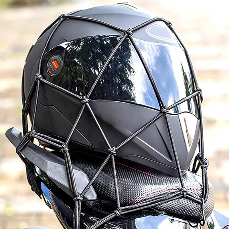 1 Stück Motorrad Gepäck netz Helm Mesh Kraftstoff tank Lagerung Gummiband Gepäck Verdichtung Lagerung Fracht Sortier netz