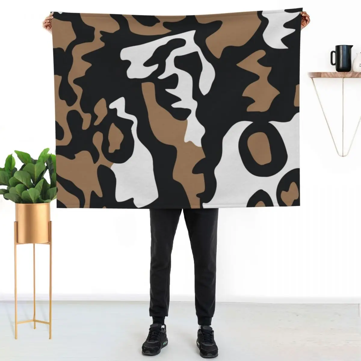 

African Wild Dog Pattern Throw Blanket Air Conditioner Soft Blanket for Office Home