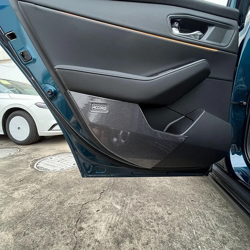 For 2023-2025 Accord Door Anti-kick Board Interior Modification Special Carbon Fiber Pattern Anti-kick Pad Sticker