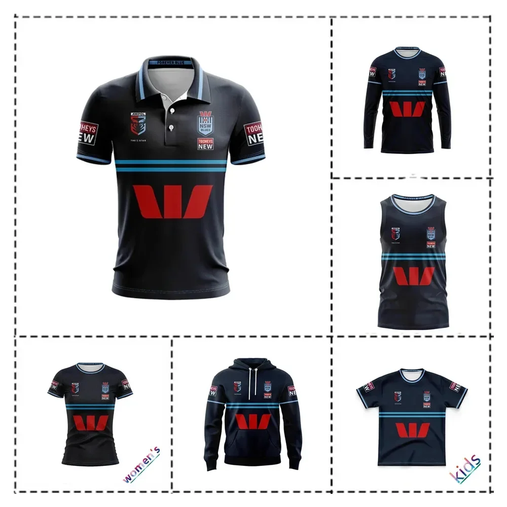 Customization 2023 NSW Blues State Of Origin Away Rugby Jersey Kids - Women's - Men's Size: S-5XL（Print Custom Name Number）