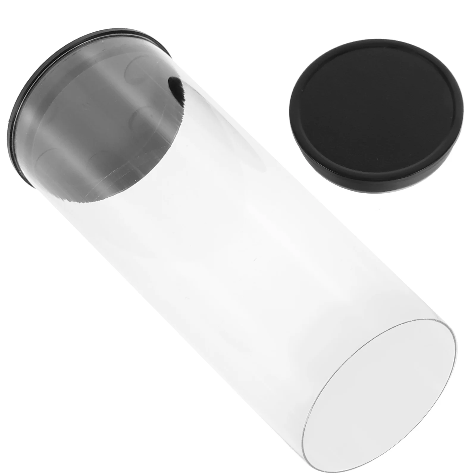 Boîte d'emballage en plastique ronde transparente pour balle de golf, étui portable, support d'affichage, baril de tube, diamètre 45mm, PC T1