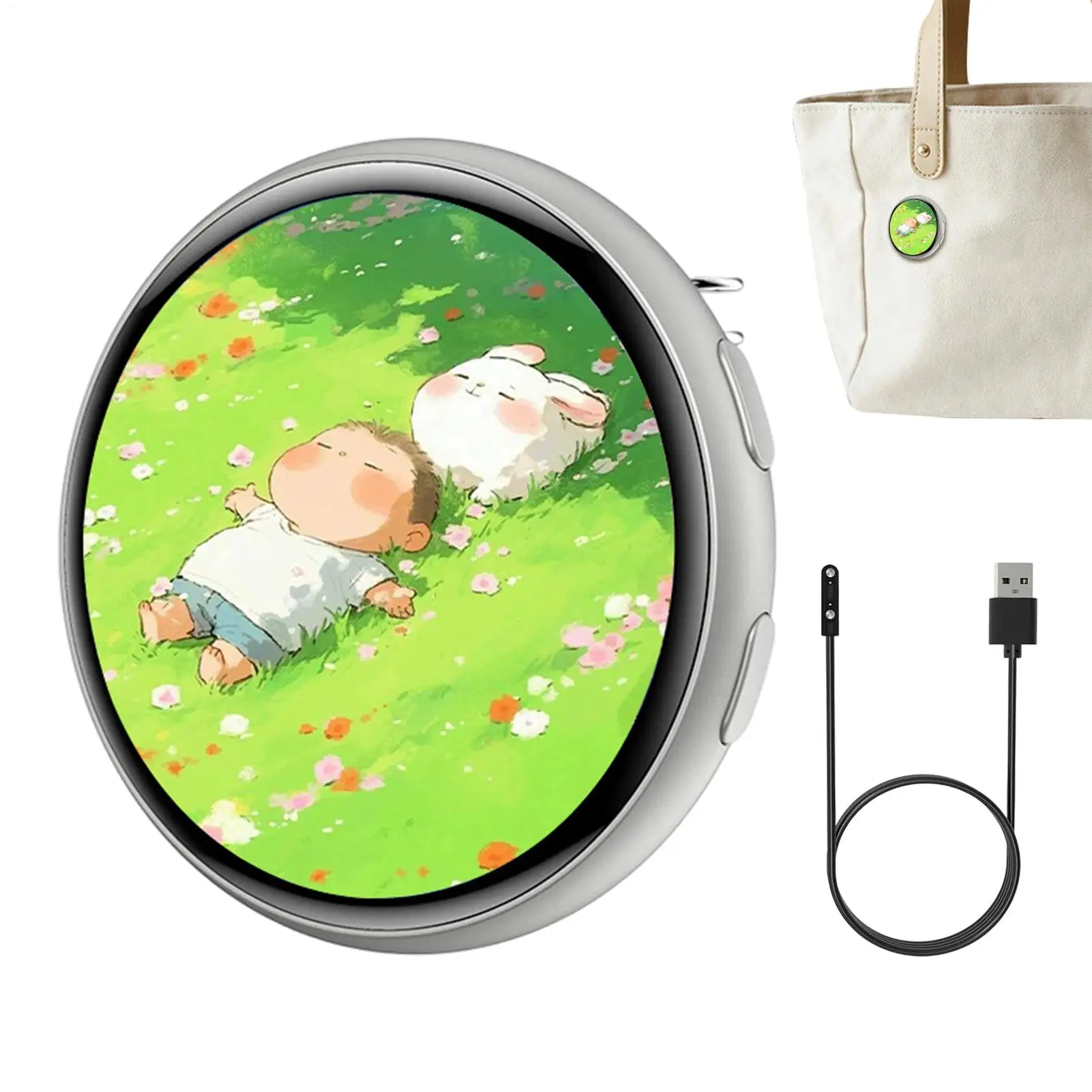 Electronic Badge Smart Wearable Electronic Touchscreen Anime Toys Cosplay Anime Pin For Fans Backpacks Hoodies Hats Bags Cosplay