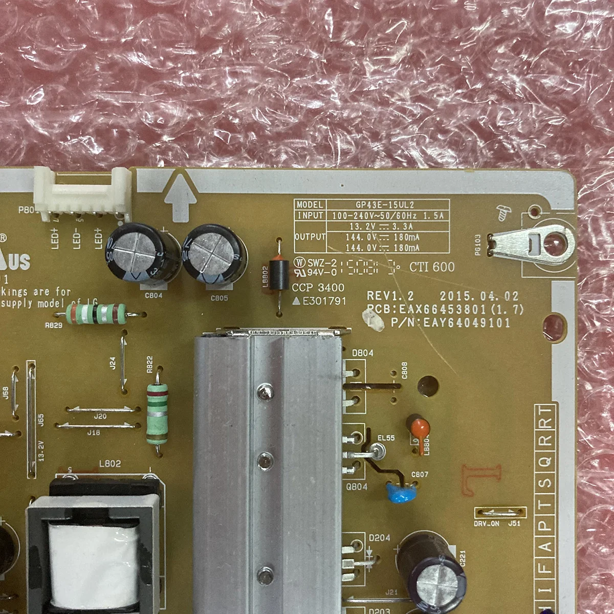 Original power board Good test for 43UF6800-CA EAX66453801(1.7) EAY64049101