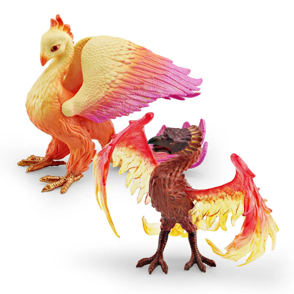 Mythical Animal Fire Phoenix Model Children Toy Beast Phoenix Immortal Bird Ornament Toys HG180