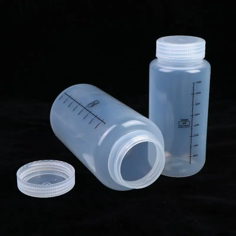 Wide Mouth Bottles With Lids PP Containers Jars 500 1000ml For Water Sample Lab Reagent Liquid Medicine Storage Bottle