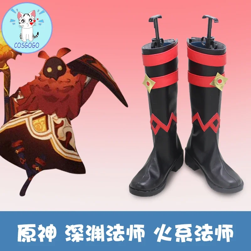 Genshin Impact Hilichurl cosplay shoes Water System Fire System Ice System Abyss Mage Hilichur boots