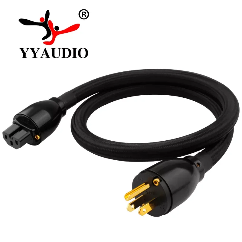 YYAUDIO Upgrade US AC Power Cord AC Power Cable High Quality Pure Copper Power Plug HIFI US Schuko Power Cable 2.0 Power Cable