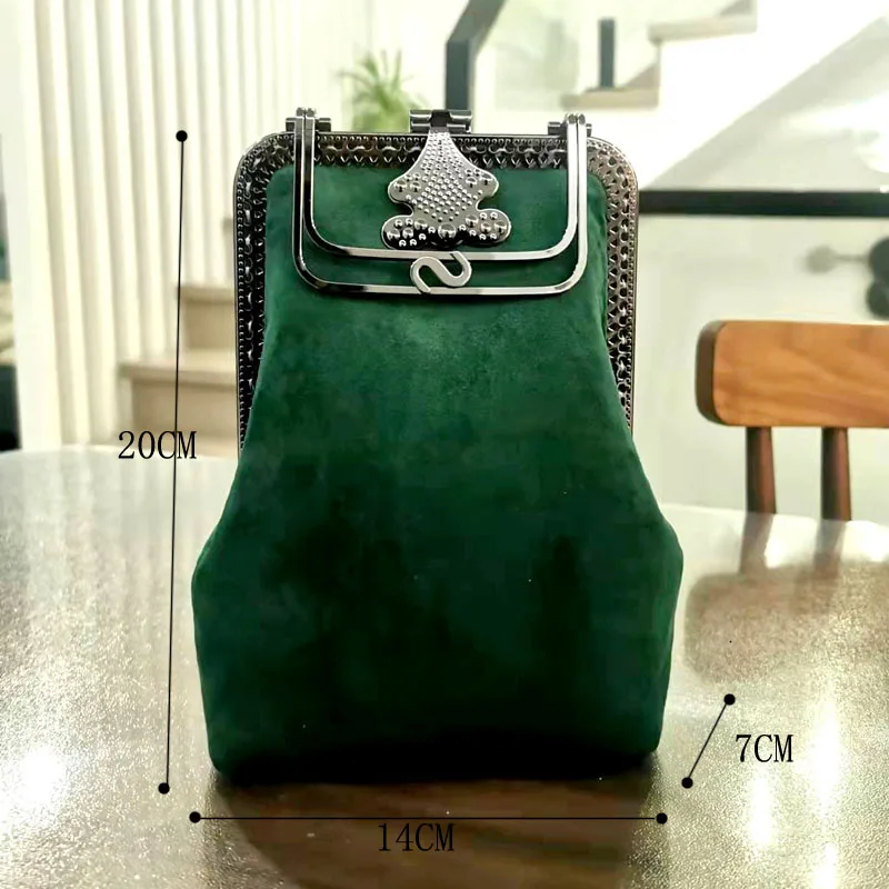 Shell Lock Women\'s Handbags Purses Chain Women Shoulder Crossbody Bag Vintage Green Mother Chic Lady Gift Bag Bags