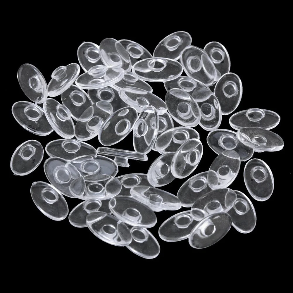 25쌍 미끄럼 방지 실리콘 코 패드 투명 안경 코 패드 스포츠 야외용 안경 지지 편안함 방지