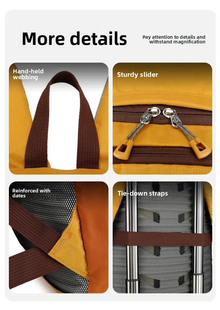 20-35L Outdoor-Wanderrucksack mit großem Fassungsvermögen, Unisex, Camping, Freizeit, Trekking, wasserdichte Sporttasche, City Wildness, Nylon, atmungsaktiv – Detail 18