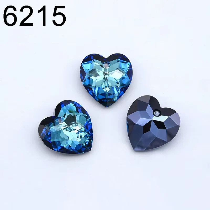 (1 Piece)  Original Crystals from Austria 6215 Faceted Heart Pendant Rhinestone for Necklace Earrings DIY Jewelry Making