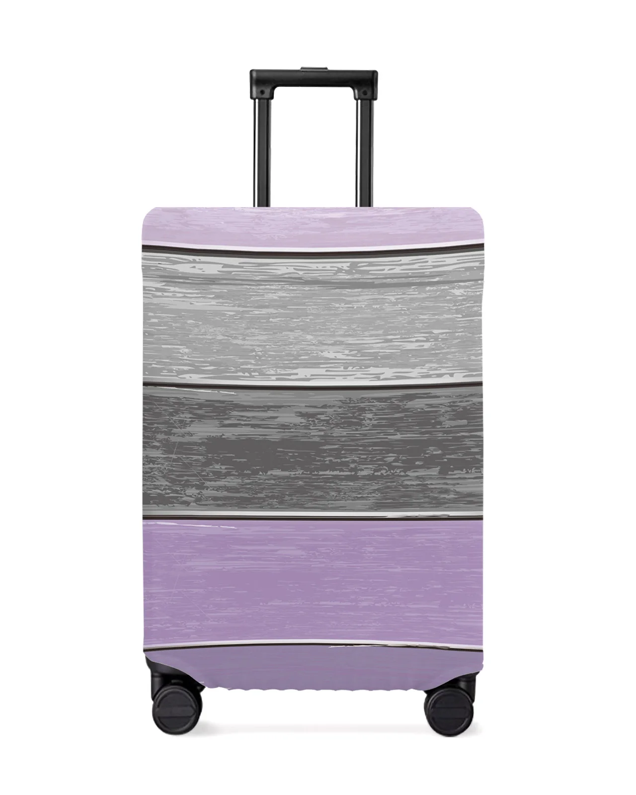 Vintage Farm Purple Wood Grain Travel Luggage Protective Cover for Travel Accessories Suitcase Elastic Dust Case Protect Sleeve