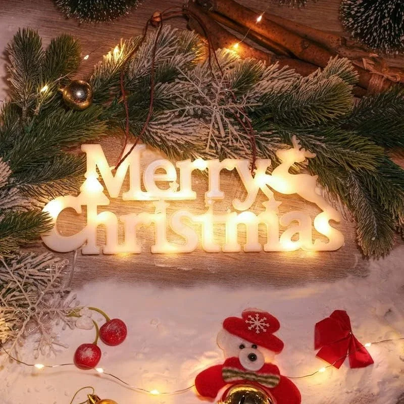 Merry Christmas LED Lighted Sign - 11