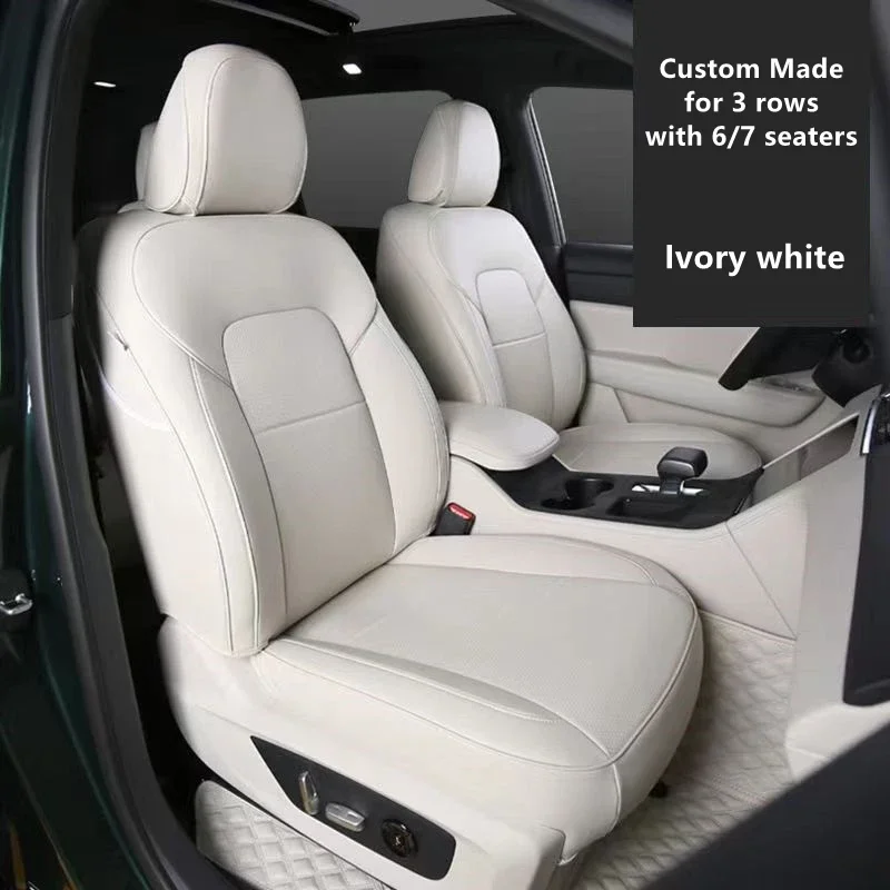 Car Seat Cover Specific Customize for Honda Odyssey Toyota LC Prado Complete Set with 6-8 Seats Front and Rear Full Coverage 