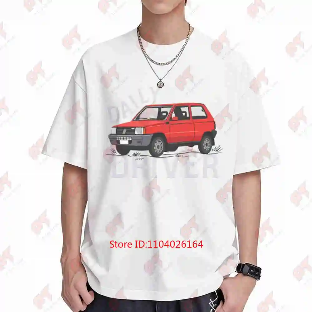 Panda Car Short Sleeve Tee 100% Cotton T-Shirt