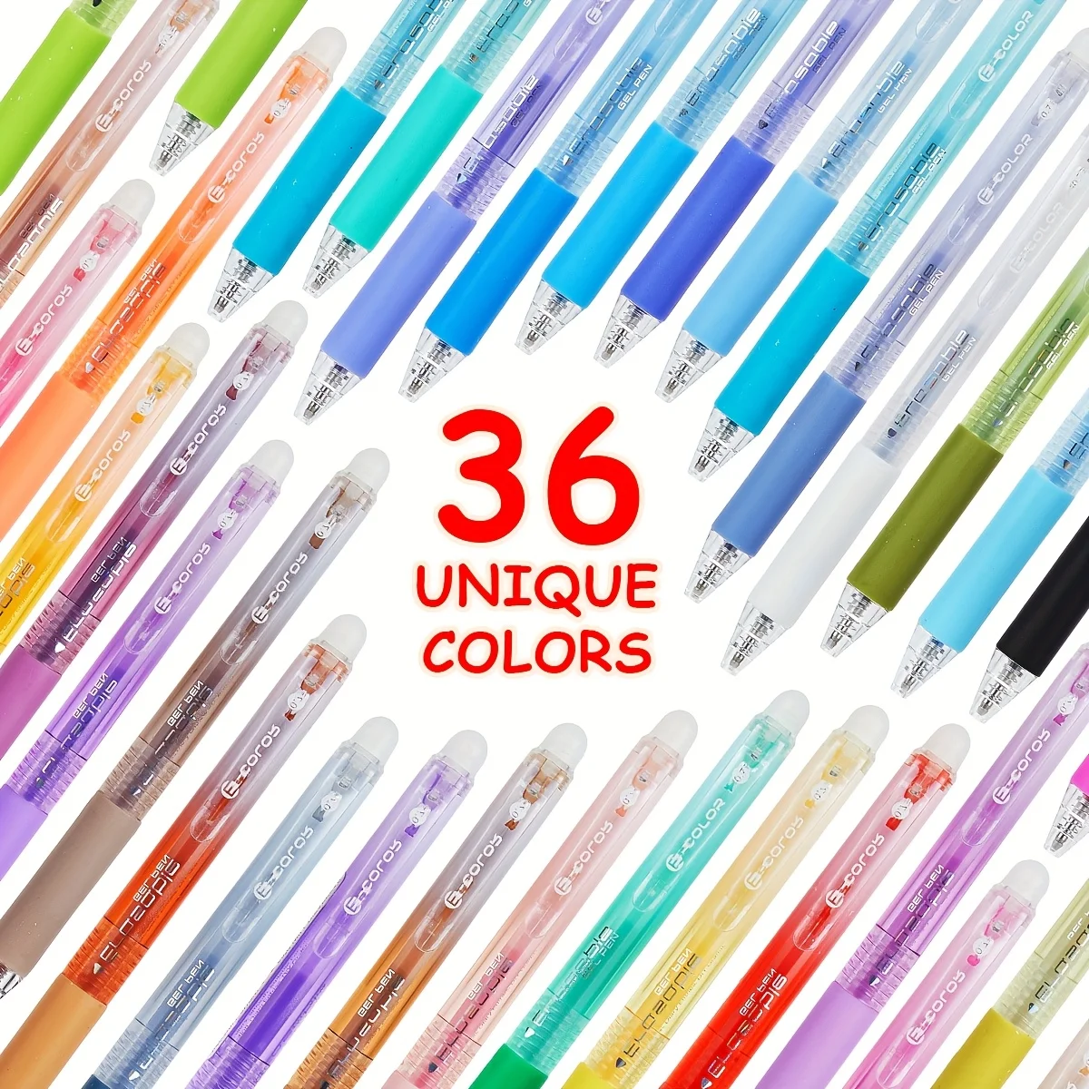 1 مجموعة 12/24/36 قطعة قلم محايد ملون قابل للسحب سريع الجفاف بسعة كبيرة أقلام جل قابلة للمسح